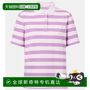 香港直邮Burberry 女士 1h可退 巴宝莉 Icon 条纹棉质Polo衫