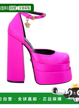 香港直邮Versace 方头高跟鞋 1002005DRA671PA4V范思哲单鞋松糕鞋