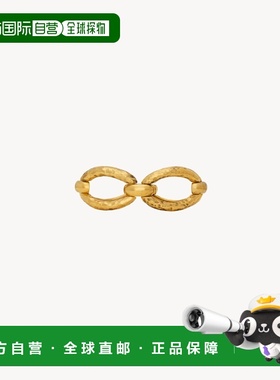 自营欧洲直邮YSL圣罗兰 女士黄铜金色金属椭圆形链环手链