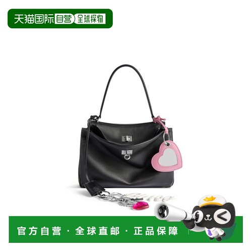 自营欧洲直邮Balenciaga巴黎世家 Rodeo女士黑色可拆钥匙扣小号手
