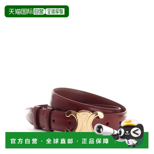 香港直邮CELINE 女士腰带 45AK93A0128LB CO 红色 徽标搭扣皮带