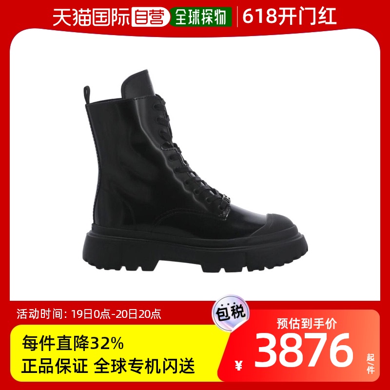 香港直邮Hogan黑色徽标靴子 HXW6190EO40RWW