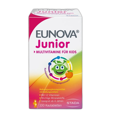欧洲直邮Stada Eunova Junior 儿童咀嚼复合维生素 100片氨酸浓缩
