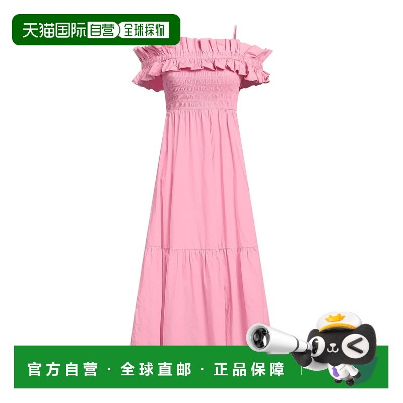 1h可退 香港直邮GANNI 甘尼 女士 夏装连衣裙 pink粉色 舒适时尚,女装/女士精品,连衣裙,淘宝优惠券,粉丝福利购,淘宝优惠卷