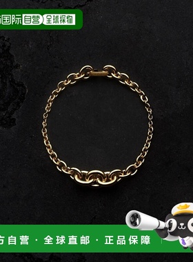 自营欧洲直邮YSL圣罗兰 女士黄金色再生金渐变链环手链