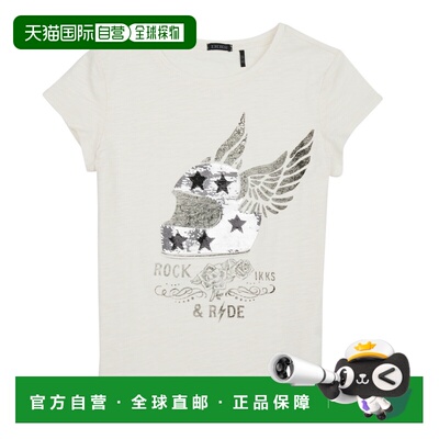欧洲直邮IKKS  XW10132 女童服装短袖T恤 XW10132-19-C