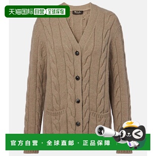 香港直邮Loro Piana 诺悠翩雅 女士 Napier 粗线针织羊绒针织开衫