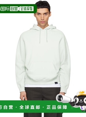 1h可退 香港直邮Courreges 男士 绿色 Oversized 连帽衫 126JHO05