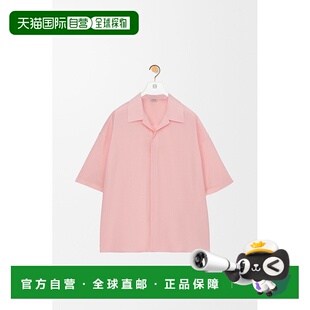 珊瑚色羊毛纽扣开合短袖 男士 衬 欧洲直邮Loewe罗意威 自营1h可退