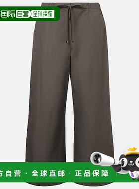 1h可退 香港直邮'S Max Mara 女士 Auero 棉质阔腿裤 grey灰色 舒