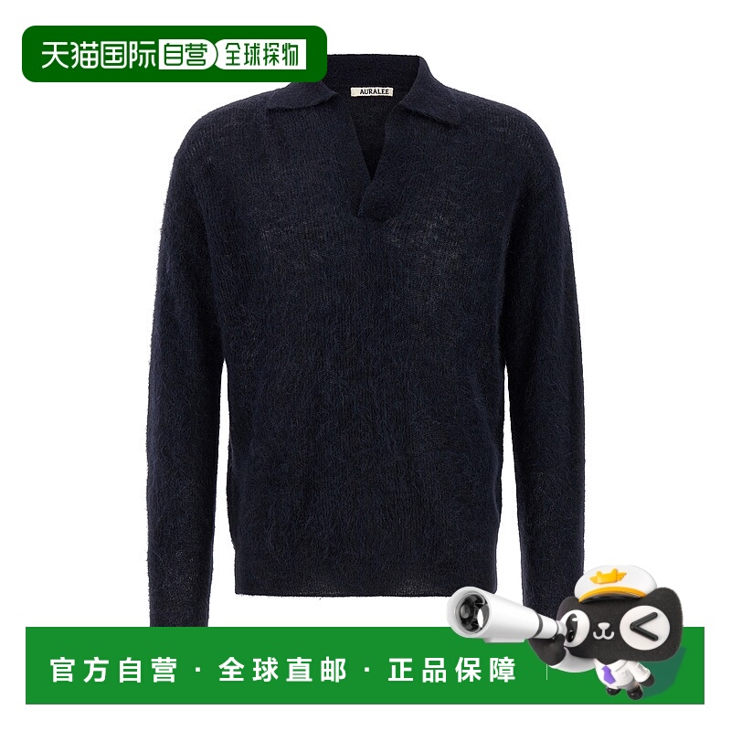 1h可退 香港直邮AURALEE 男士 Tam 纱线Polo衫 A25AP02AKNAVY