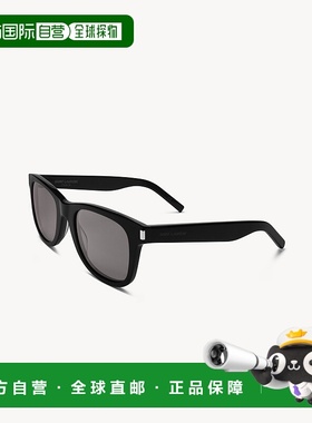 自营欧洲直邮YSL圣罗兰 SL 51女士做旧黑色醋酸纤维方形太阳镜