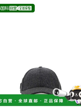 香港直邮Prada 普拉达 女士 深灰色法兰绒棒球帽 1HC274C2OF0480