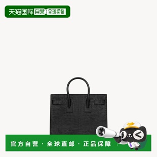 自营欧洲直邮YSL圣罗兰 SAC DE JOUR系列女士黑色牛皮革手提包