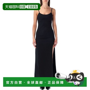 1h可退 香港直邮Coperni 女士 GARTER COPERNI 黑色束带长款连衣