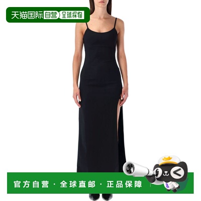 1h可退 香港直邮Coperni 女士 GARTER COPERNI 黑色束带长款连衣