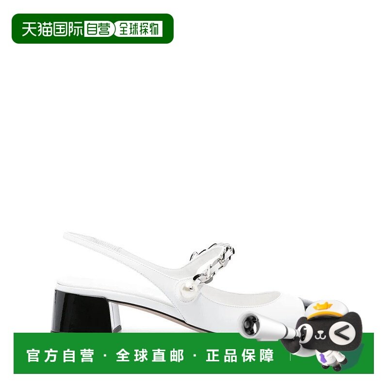 香港直邮Miu Miu 缪缪 女士 双色链条高跟鞋 5I045EF03506E