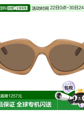 香港直邮LOEWE 罗意威 女士 棕色 Triangle Slim 太阳镜 LW40185I