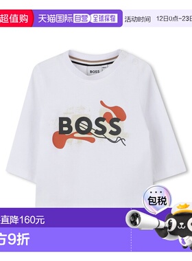 1h可退 香港直邮BOSS 波士 婴儿 T恤童装 J52472B10P white白色
