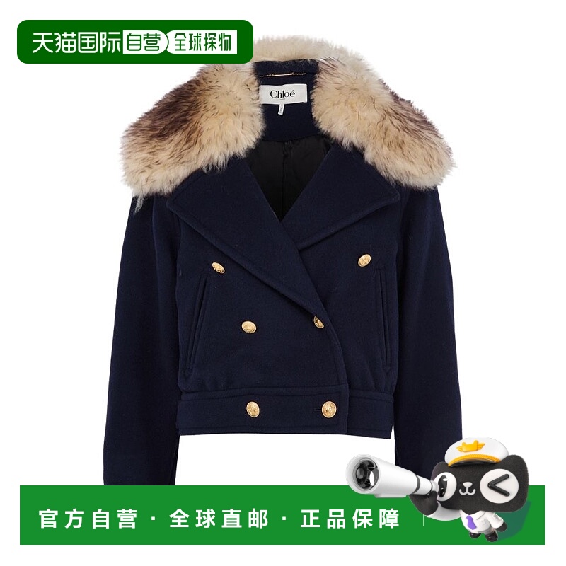 香港直邮Chloe 翻领长袖大衣 CHL42U9W羊毛