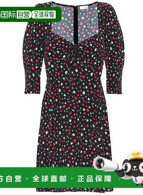 1h可退 香港直邮RIXO 女士 Larissa crêpe 印花连衣裙 black黑色