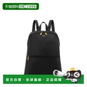 自营欧洲直邮Tumi途明 Voyageur女士黑色 金色尼龙拉链开合双肩包