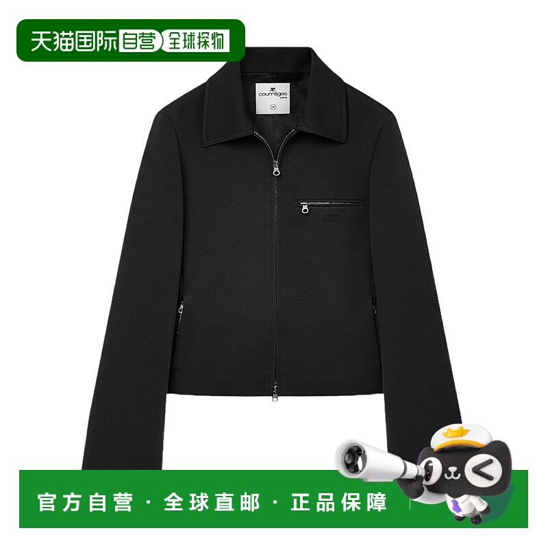 香港直邮Courreges 拉链斜纹夹克 324CBL202PL0007