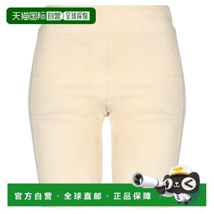 桑达 女士 皮革裤 香港直邮Jil beige米色 吉尔 子 舒适时 Sander