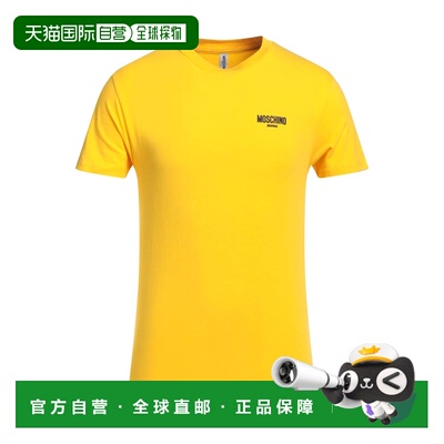 香港直邮Moschino 莫斯奇诺 男士 T恤 yellow黄色 舒适时尚