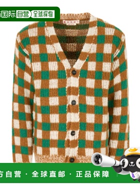 1h可退 香港直邮Marni 棋盘格图案开衫 CDMG0184Q0UFWH29