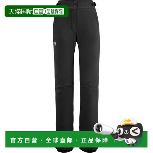 自营欧洲直邮Millet Nallo女士黑色聚酯纤维保暖防水紧身裤滑雪裤
