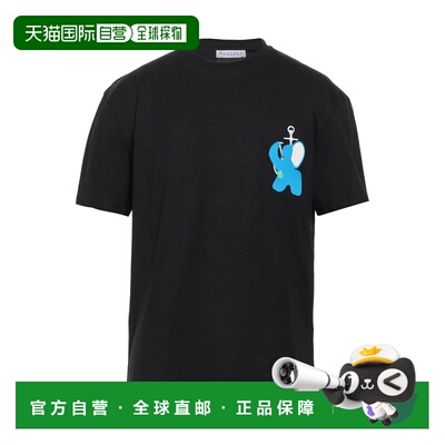 1h可退 香港直邮J.W. Anderson 男士 T恤 black黑色 舒适时尚