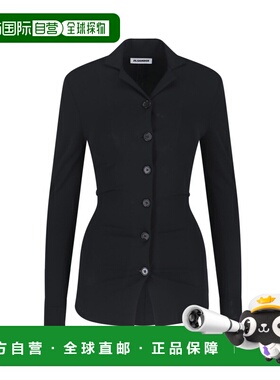 香港直邮Jil Sander 吉尔 桑达 女士 黑色衬衫 J03DL0225J20357