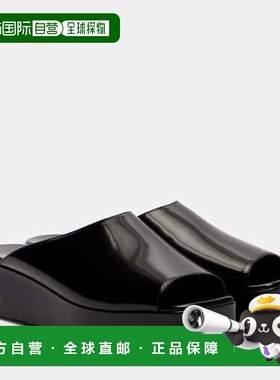 香港直邮The Row 女士 Emi 漆皮防水台凉拖 black黑色 舒适时尚