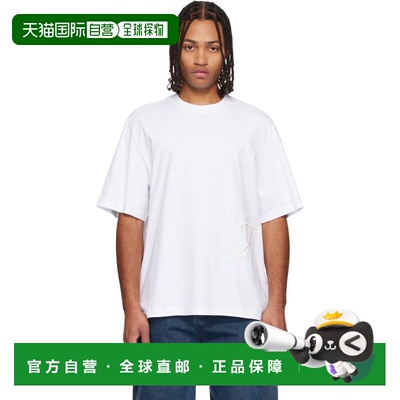 1h可退 香港直邮Jacquemus 男士 白色 Le T-shirt J MC T恤 25HTS