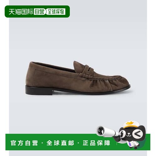 1h可退 香港直邮Saint Laurent 圣罗兰 男士 Le 简便绒面革乐福鞋