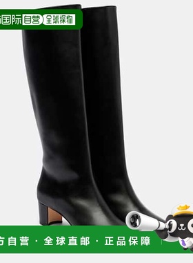 香港直邮MANOLO BLAHNIK 莫罗 伯拉尼克 女士 Myra 50 皮质靴子