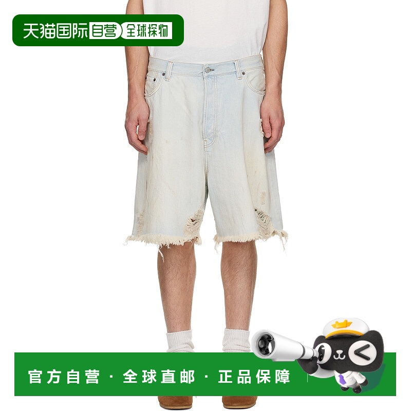 香港直邮Acne Studios 艾克妮 男士 蓝色 Loose Fit 牛仔短裤 CE0