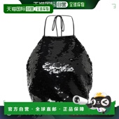 上衣 1h可退 001336 女士 珠片挂脖短款 香港直邮magda butrym