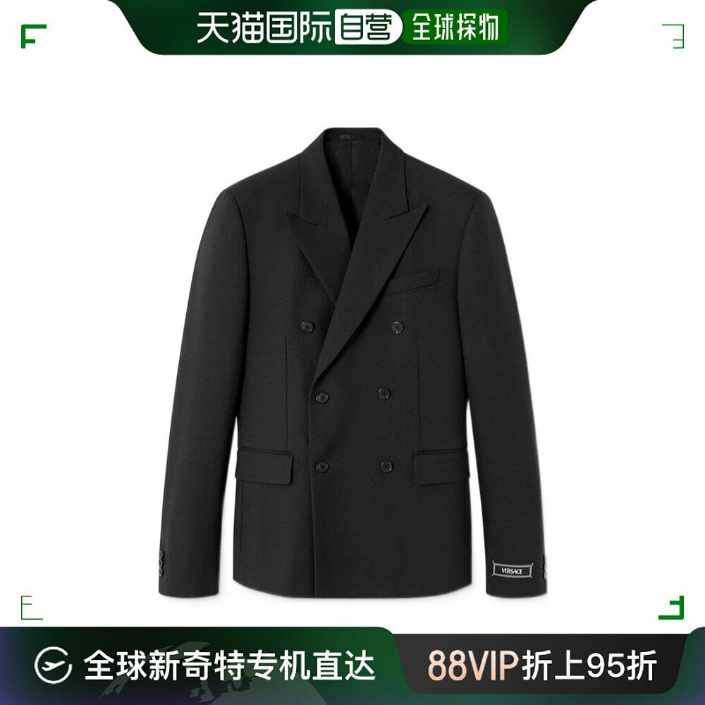 香港直邮versace 范思哲 男士初剪羊毛双排扣西装外套