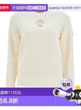 1h可退 香港直邮moncler 女士 白色羊毛毛衣 9C00001M4281035