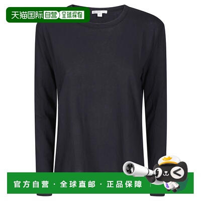 香港直邮James Perse 女士T恤 WKJ3843BLK AW2026 黑色 Long Slee