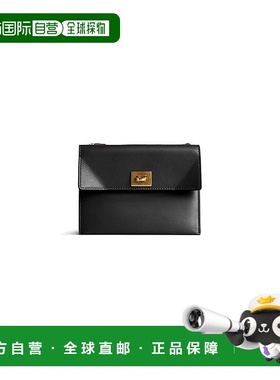自营欧洲直邮Balenciaga巴黎世家 Rodeo女士黑色logo标识大号钱包
