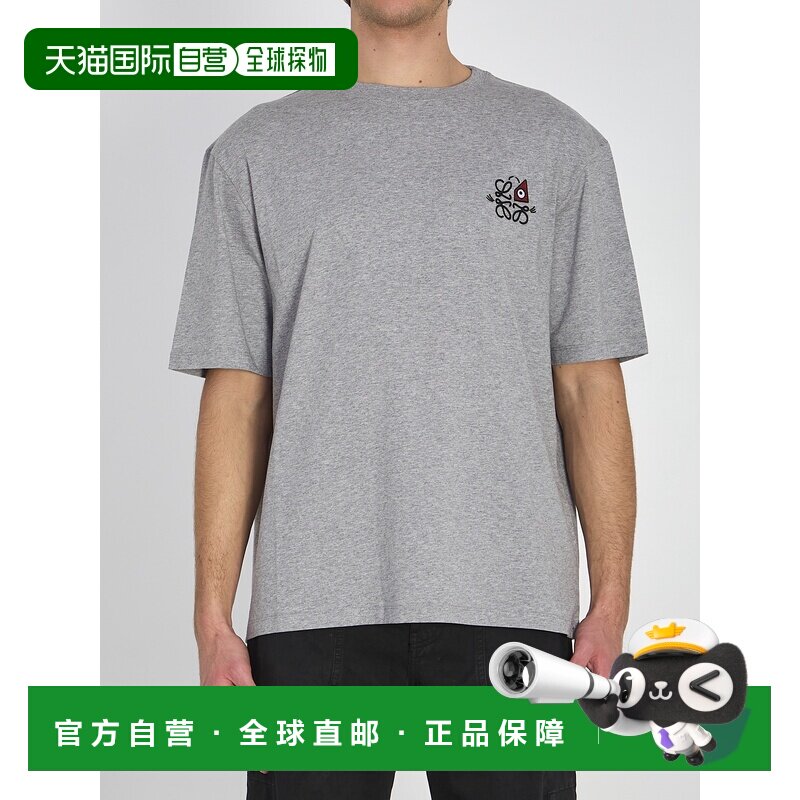 香港直邮LOEWE 男士T恤 H526Y22XD31440 CO 灰色 圆领T恤短袖
