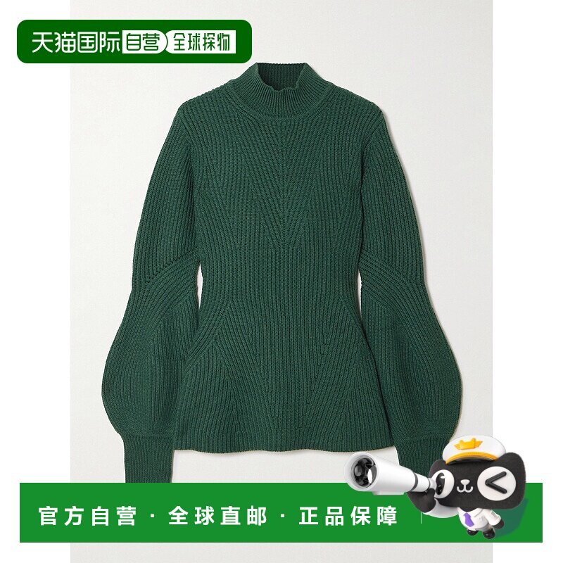 1h可退 香港直邮ZIMMERMANN 女士 罗纹羊毛收腰毛衣 4891TF251