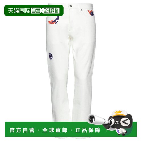 香港直邮DIOR 迪奥 男士 直筒裤 WHITE 白色牛仔裤时尚舒适
