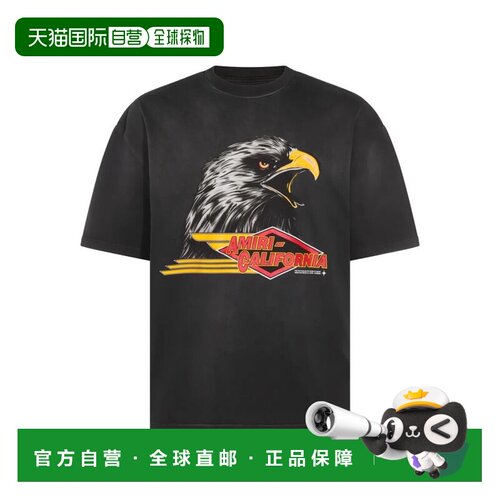 1h可退 香港直邮AMIRI 男士T恤 AMJYTE1209BLACK AW2025 花色 T-S