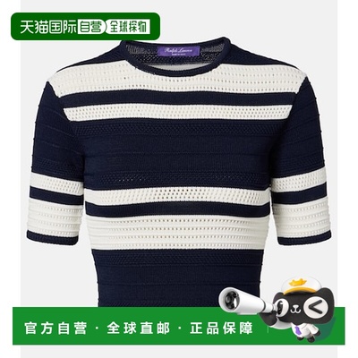 香港直邮ralph lauren 拉尔夫劳伦 女士 针织条纹短款上衣