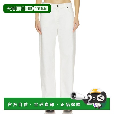 1h可退 香港直邮The Row 女士 Burty 直筒裤 7776W4247 white白色
