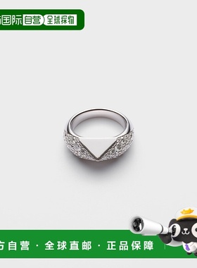 自营欧洲直邮Prada普拉达 Eternal Gold系列白金色/白色黄金三角